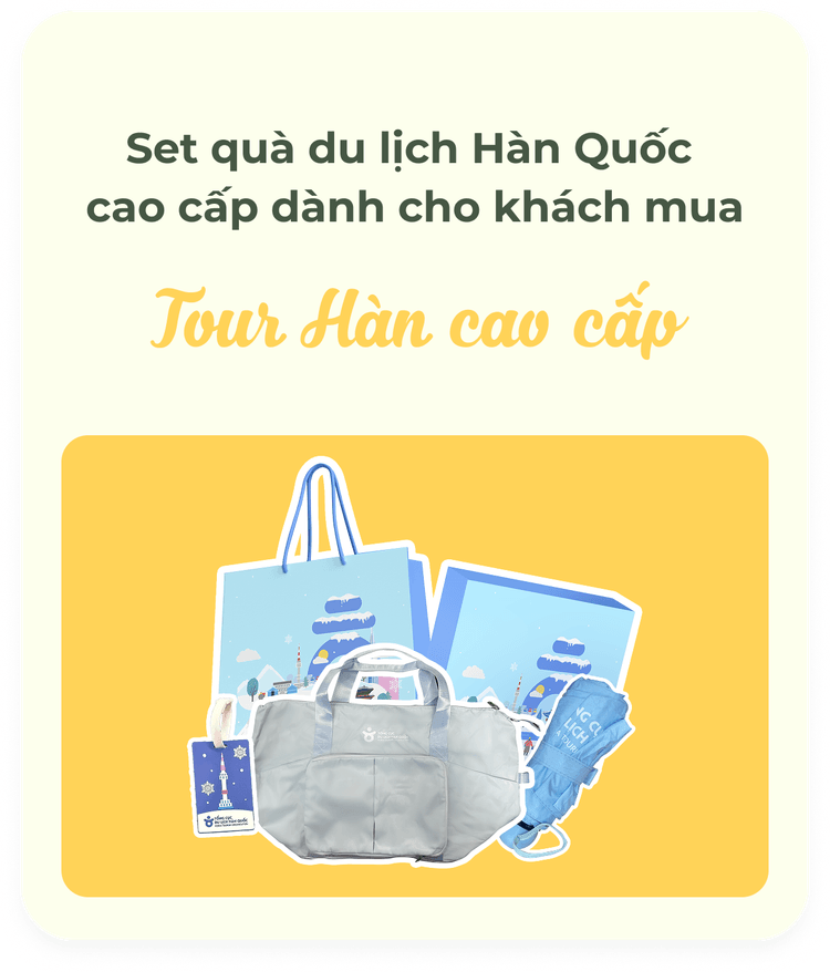 Set du lịch Hàn Quốc tiện lợi dành cho khách mua